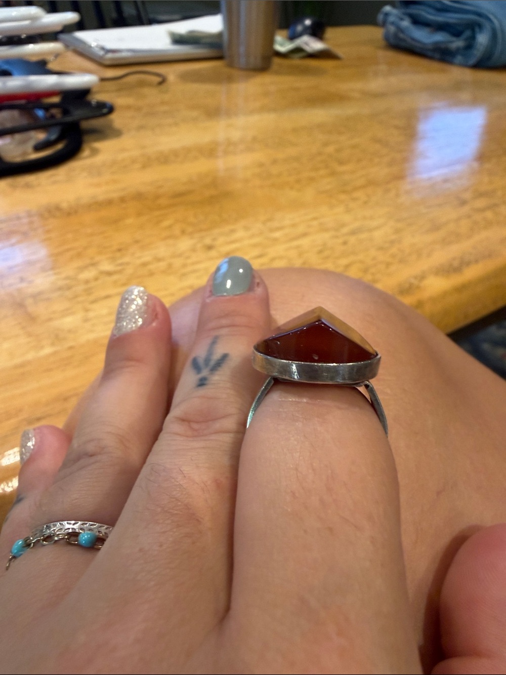 Sterling Silver Carnelian Ring View 5